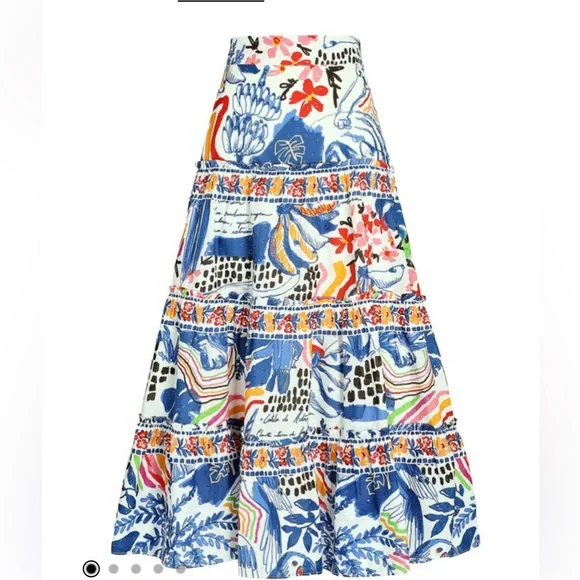 Farm Rio maxi skirt in Wild Brazil print (M) - Picture 1 of 13